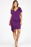 Plus Size Solid Hue Tunic Dress Violet - Pack of 6
