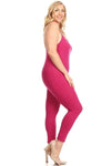 Plus Size Spaghetti Strap Tank Jumpsuit Magenta - Pack of 6