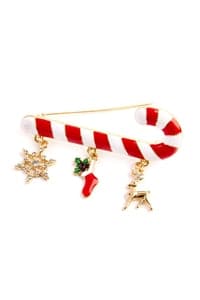 Candy Cane Dangle Pin - Pack of 6