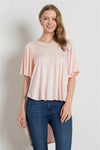 HI-Low Short Sleeve Top Blush - Pack of 6