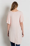 HI-Low Short Sleeve Top Blush - Pack of 6
