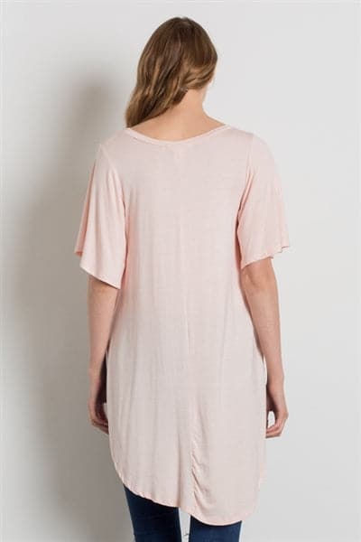 HI-Low Short Sleeve Top Blush - Pack of 6