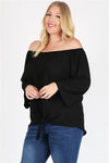 Plus Size Off The Shoulder Top Olive - Pack of 6