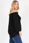 Plus Size Off The Shoulder Top Black - Pack of 6