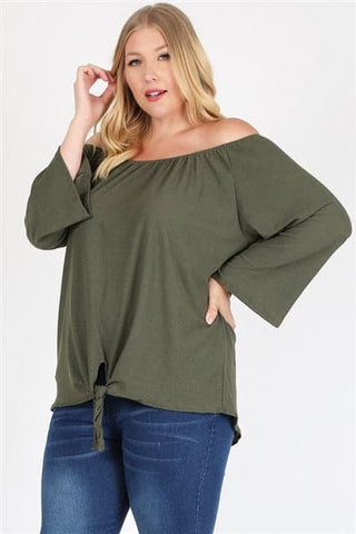 Plus Size Crochet Ruffled Top Charcoal - Pack of 6