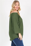 Plus Size Off The Shoulder Top Olive - Pack of 6