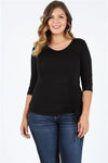 Plus Size Crochet Ruffled Top Charcoal - Pack of 6