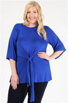 Plus Size Tie-Front Tunic Royal - Pack of 6