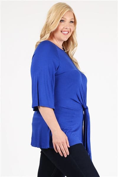 Plus Size Tie-Front Tunic Royal - Pack of 6