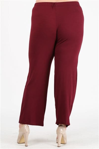 High Waist Plus Size Relaxed Fit Pants Burgundy - Pack of 6 High Waist Plus Size Relaxed Fit Pants Burgundy - Pack of 6