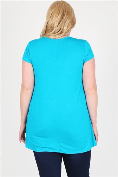 Plus Size Overlap Crossed Top Dark Jade - Pack of 6