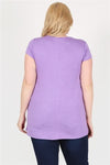 Plus Size Overlap Crossed Top Lilac - Pack of 6
