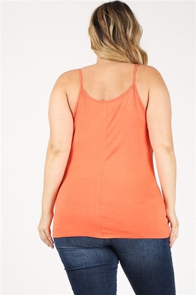 Plus Size Overlap Crossed Top Orange - Pack of 6