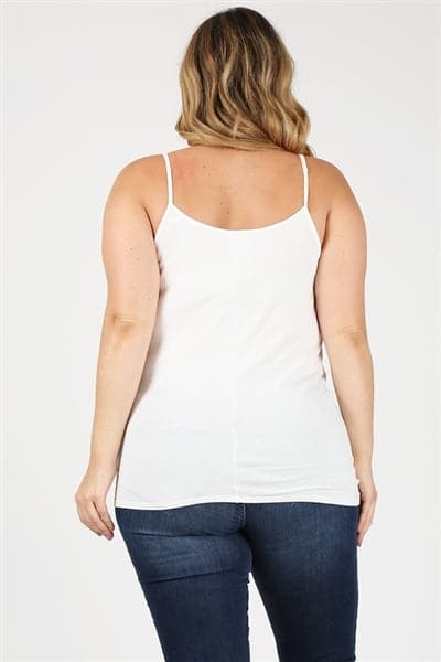 Plus Size Knit Twist Knot Tank Ivory - Pack of 6