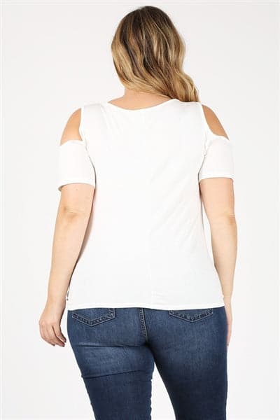 Plus Size Knit Twist Knot Top Ivory - Pack of 6