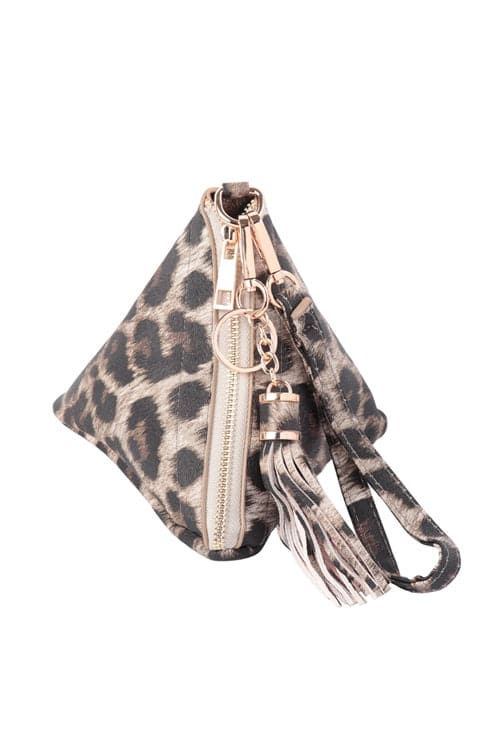 Ivory Leopard Pyramid Leather Bag - Pack of 6