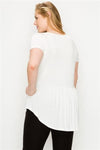 Plus Size Crochet Ruffled Top Ivory - Pack of 6