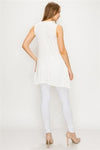 Solid Tank Tunic With Side Pockets Ivory - Pack of 6
