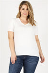 Plus Size Solid Hue Top Ivory - Pack of 6