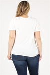 Plus Size Solid Hue Top Ivory - Pack of 6