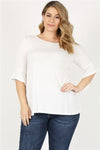 Plus Size Koshibo Key-Hole Top Ivory - Pack of 6