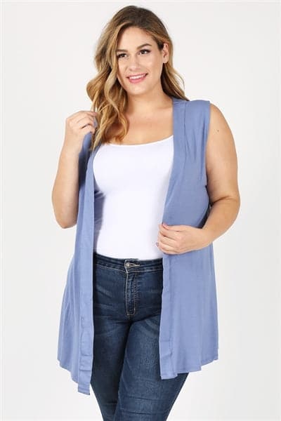 Plus Size Cardigan Sweater Vest Denim - Pack of 6