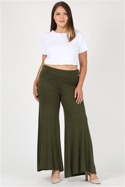 Silk Plain Women Olive Green Smart Flared Self Design Parallel Trousers,  Size: 28 To 36 at Rs 295/piece in New Delhi