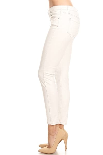 Women 5 pockets Classic Denim Jeans White - Pack of 15