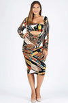 Plus Size Koshibo Midi-Dresses Black - Pack of 6