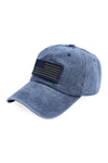 USA Double Patch Flag Baseball Cap Navy - Pack of 6