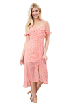 Coral Floral Dress -  Pack of 6
