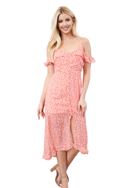 Coral Floral Dress -  Pack of 6