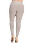 Plus Size Stretchy Soft Leggings Gray - Pack of 10