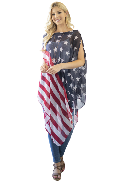 USA Accent Poncho - Pack of 6