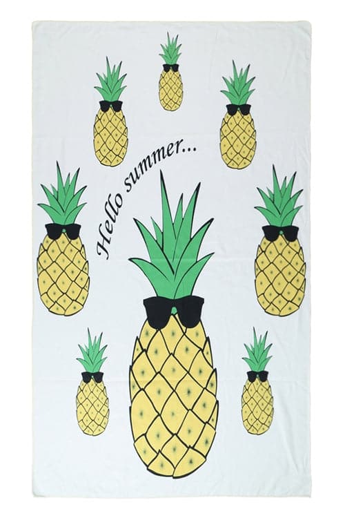 Pineapple Print Towel - Pack of 1