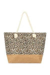 Brown Leopard Printed Tote Bag - Pack of 6