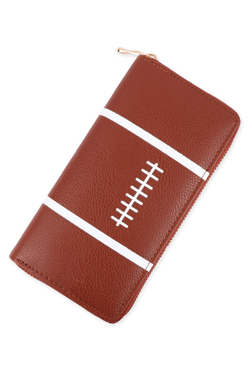 Sports Zipper Leather Wallet Football - Pack of 6