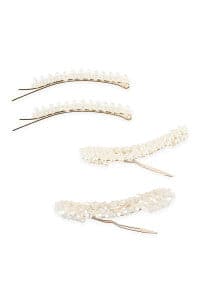 Crystal Glass Beads And Pearl Hair Pin Sets - Pack of 6