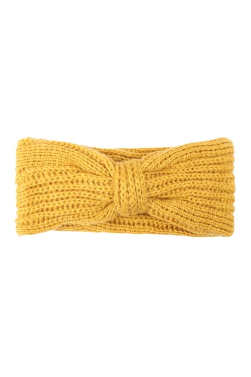 Knotted Knit Headband Yellow - Pack of 12