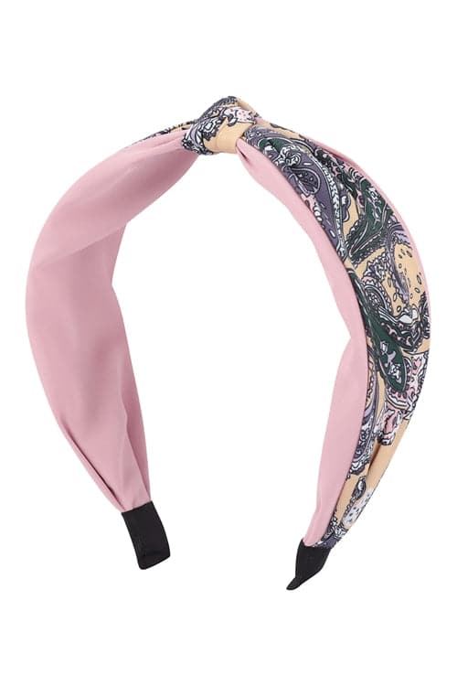 Paisley Print Knotted Headband Hair Accessories Pink - Pack of 6