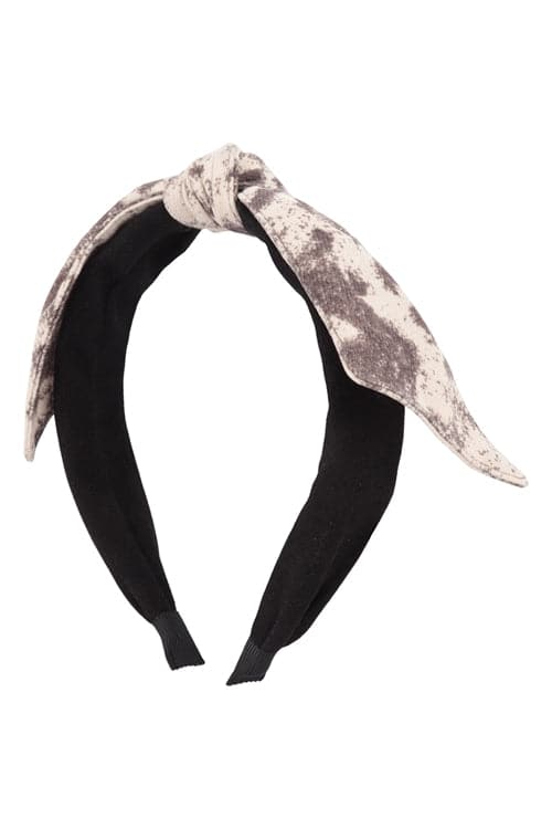 Bow Tie Dye Accent Fashion Head Band Head Accessories Gray - Pack of 6