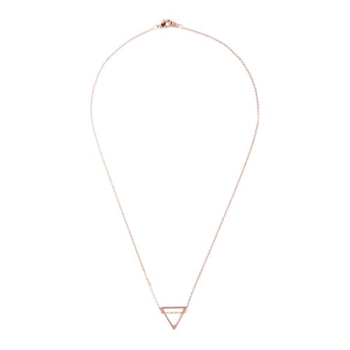 Triangular Pendant Necklace Style 2 Rose Gold - Pack of 6