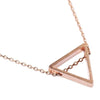 Triangular Pendant Necklace Style 2 Rose Gold - Pack of 6