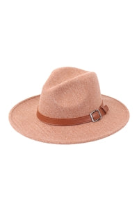 Brim Fashion Hat With Adjustable Buckle Brown - Pack of 6
