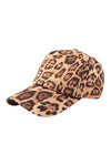 Leopard Print Fashion Cap Brown - Pack of 6