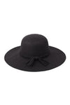 Black Bowler Fashion Brim Summer Hat With Braided Tie - Pack of 6
