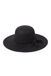 Black Bowler Fashion Brim Summer Hat With Braided Tie - Pack of 6