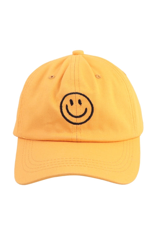 Simple Smiley Fashion Baseball Cap Yellow - Pack of 6