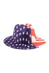 American Flag Felt Fashion Brim Hat USA - Pack of 6