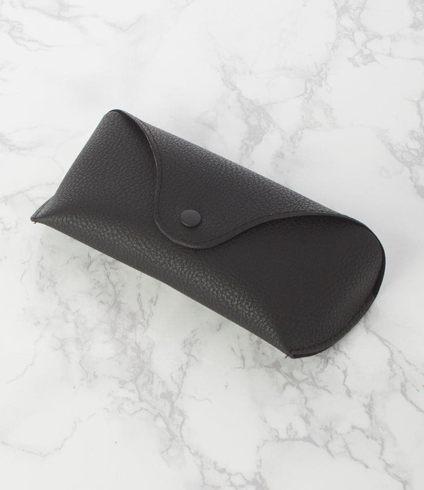 Black Faux Leather Sunglass Case - Pack of 12